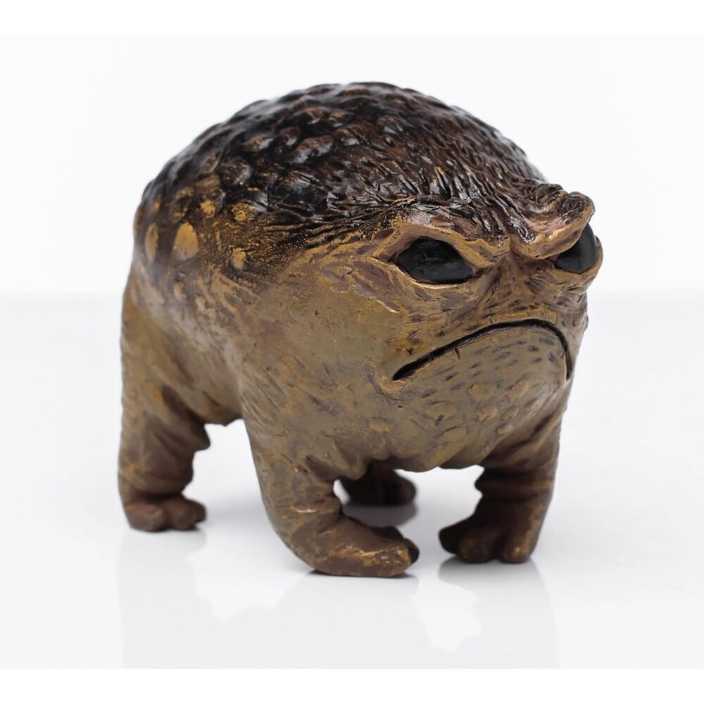 Grumpy Frog Toad Statue Ugly Angry Outdoor Garden Yard Fun Home Office Decor